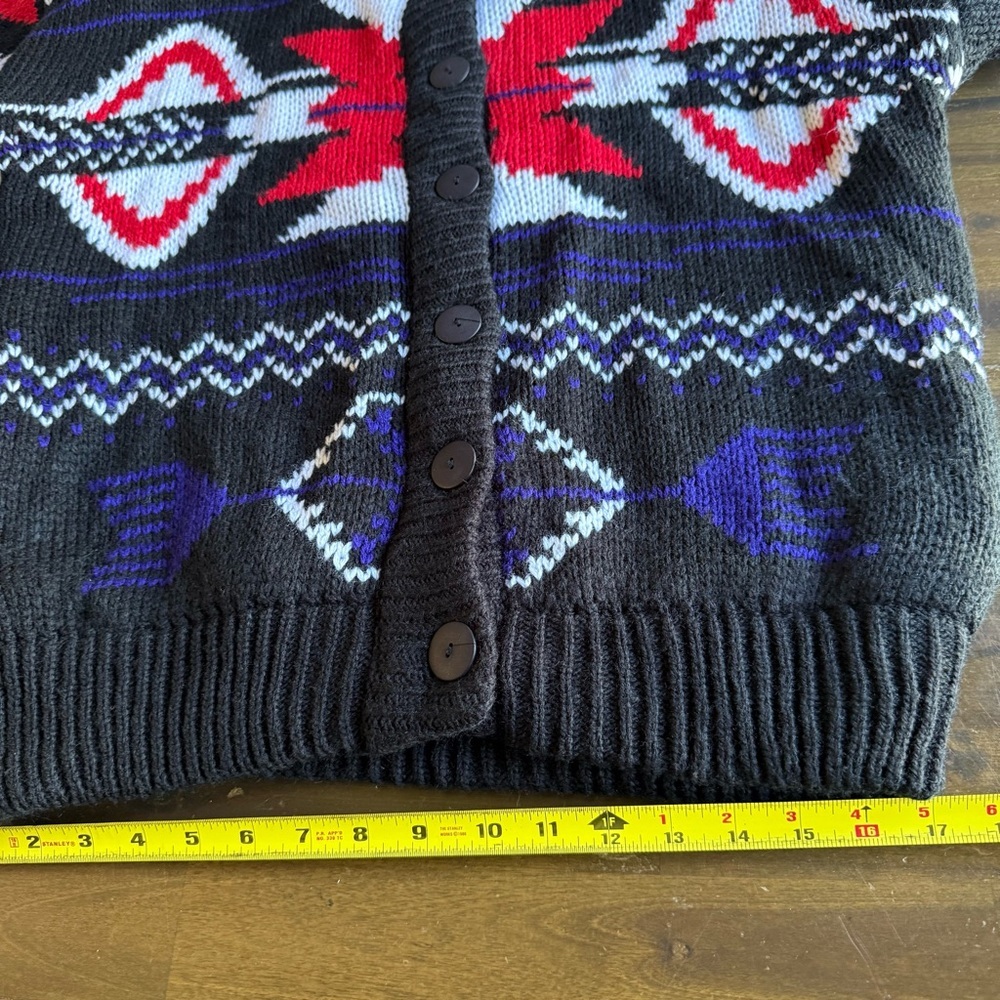 Vintage Y2K Southwest Print Chunky Knit Cardigan - Picture 12 of 12